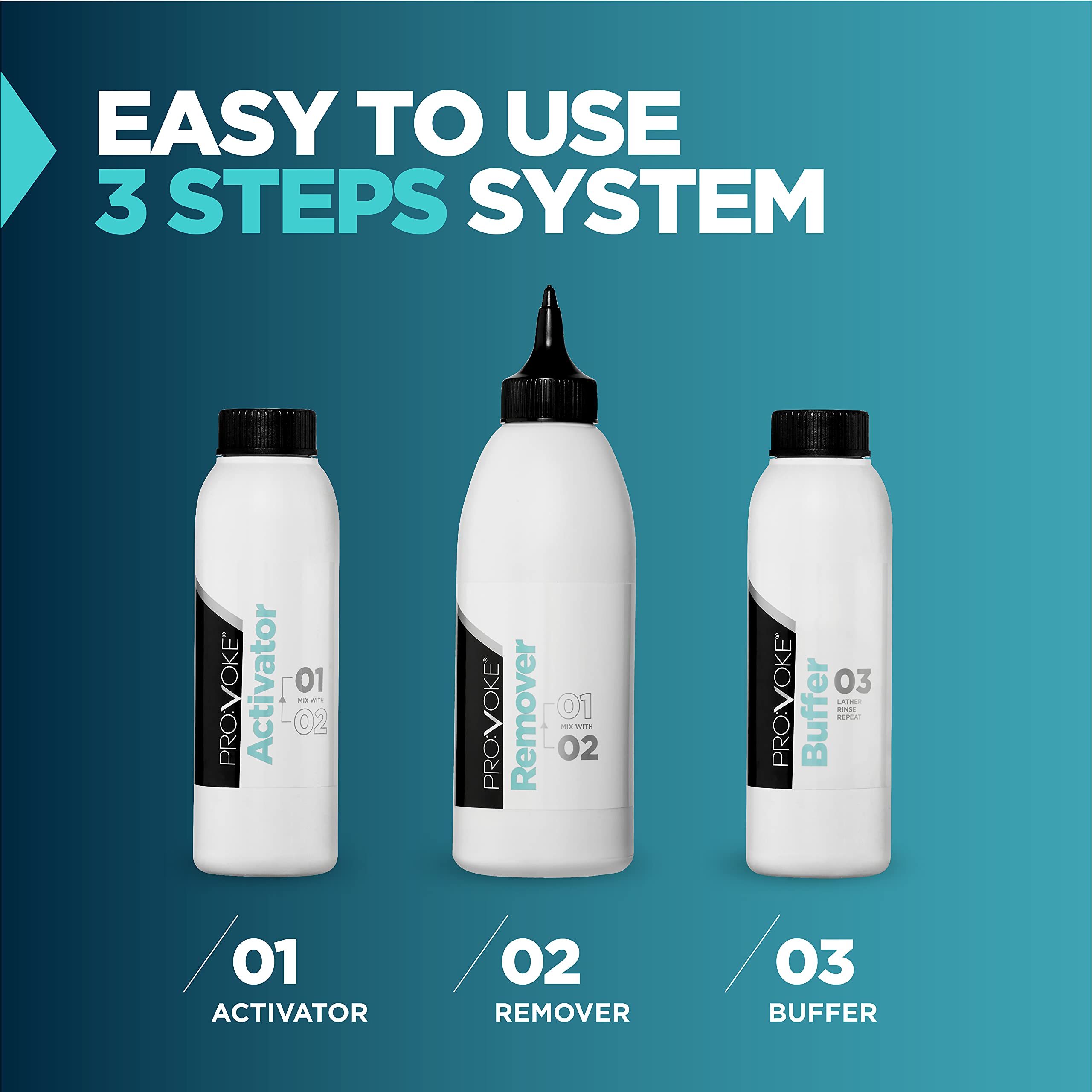 PROVOKE Hair Colour Remover, Max Strength Removes Permanent Hair Dye, For Multicoloured Hair Dye Removal; Ammonia-free & Bleach-Free Formulation