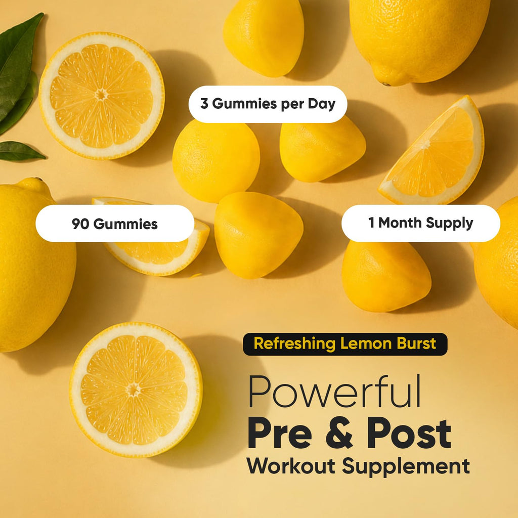 WeightWorld Sugar Free Creatine Gummies 5g (5000mg) | Pre & Post Workout Gummy | 90 Vegan Creatine Monohydrate Gummies for Men & Women (1 Month Supply) - 3 per Day | Non-GMO, Natural Lemon Flavor