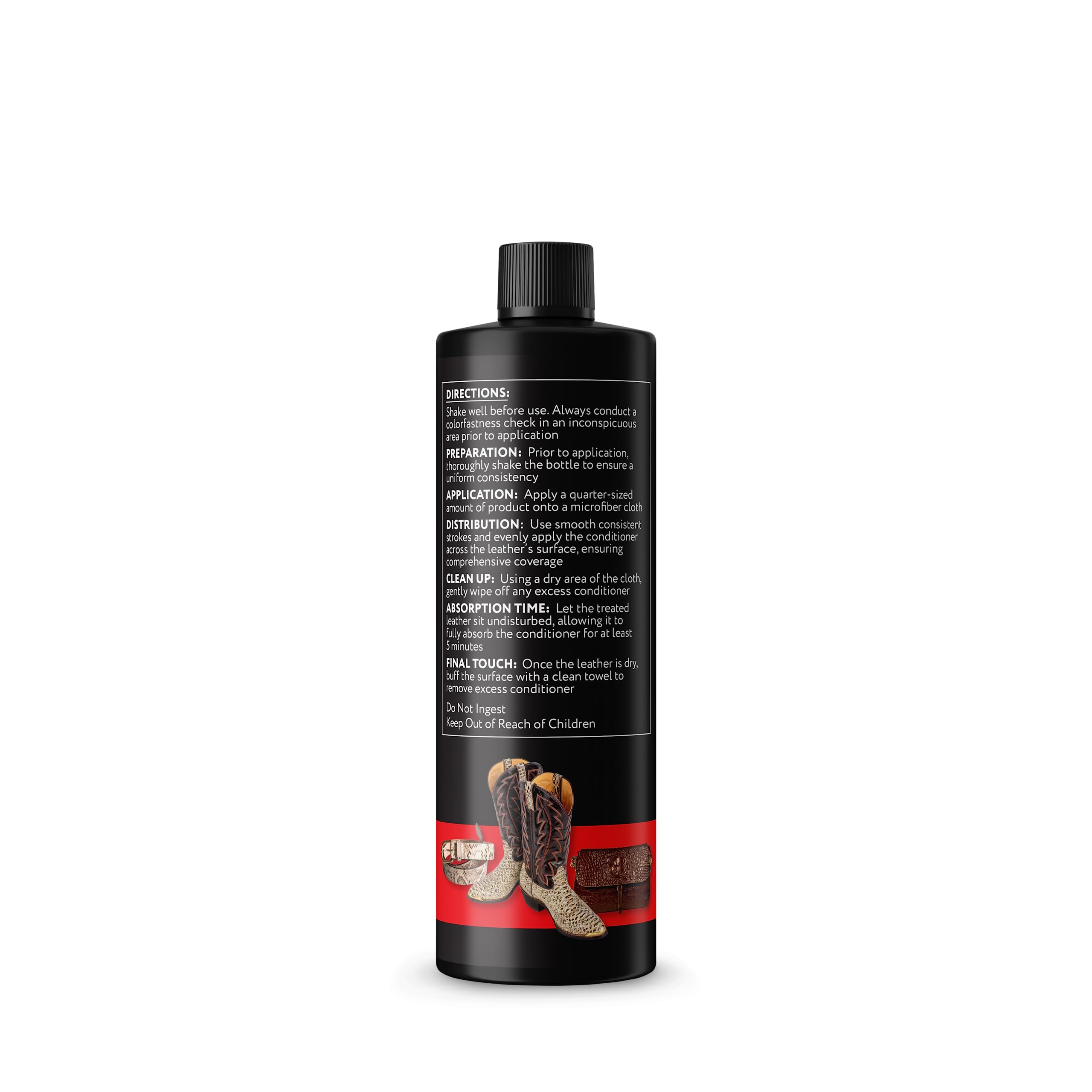 Exotic Leather Conditioner for Boots — 3-in-1 Cleaner, Conditioner & Protectant for Ostrich, Python, Lizard, Caiman & Snakeskin, Leather Boot Care Kit for Cowboy Boots, 8 fl oz Spray, Made in USA