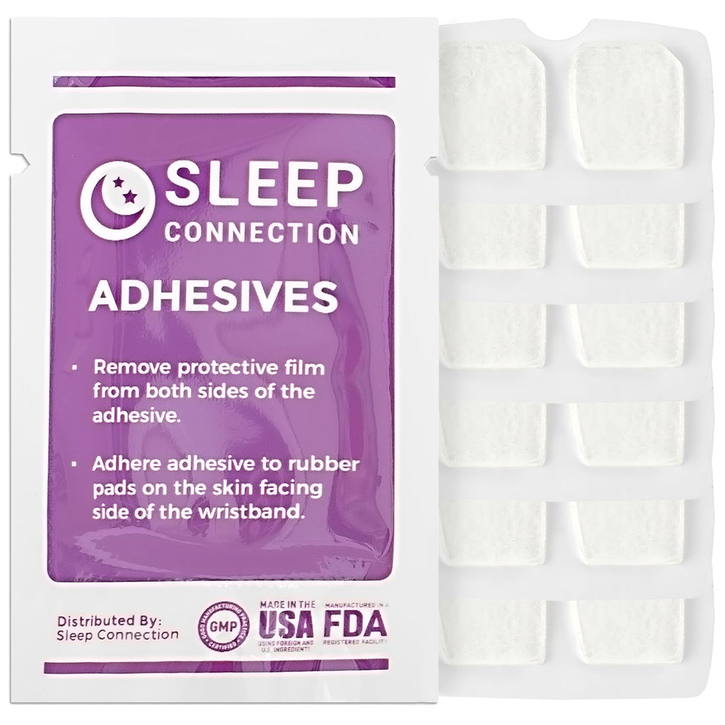 Sleep Connection Gel Adhesive Pads Replacement for Anti Snoring Wristband (6-Pack) - Reusable for Anti Snoring Device, Easy to Apply, Gentle on Skin, Self-Adhesive Pads