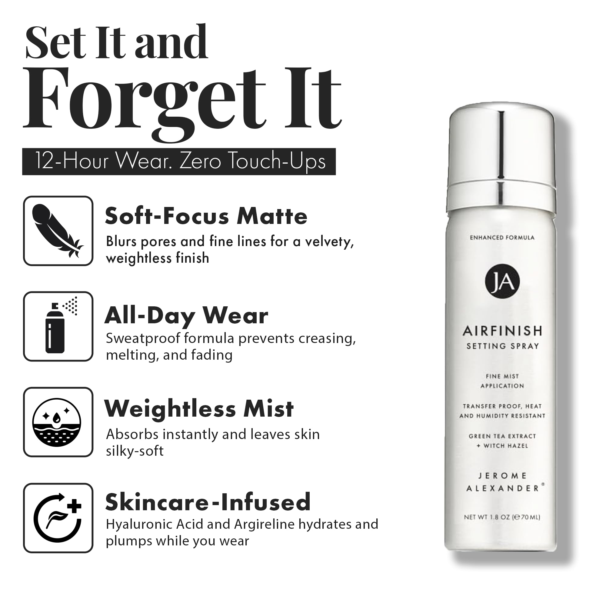 MagicMinerals AirBrush Foundation Set by Jerome Alexander - Complete 5pc Spray Makeup Set with Foundation, Primer, and Setting/Finishing Spray - for Smooth, Radiant Skin (Warm Beige)