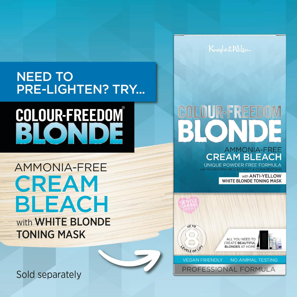 Colour Freedom Metallic Stone Grey Permanent Hair Dye with PurePlex. Ultra Glossy Conditioning Hair Colour. 100% grey coverage. By Knight & Wilson.