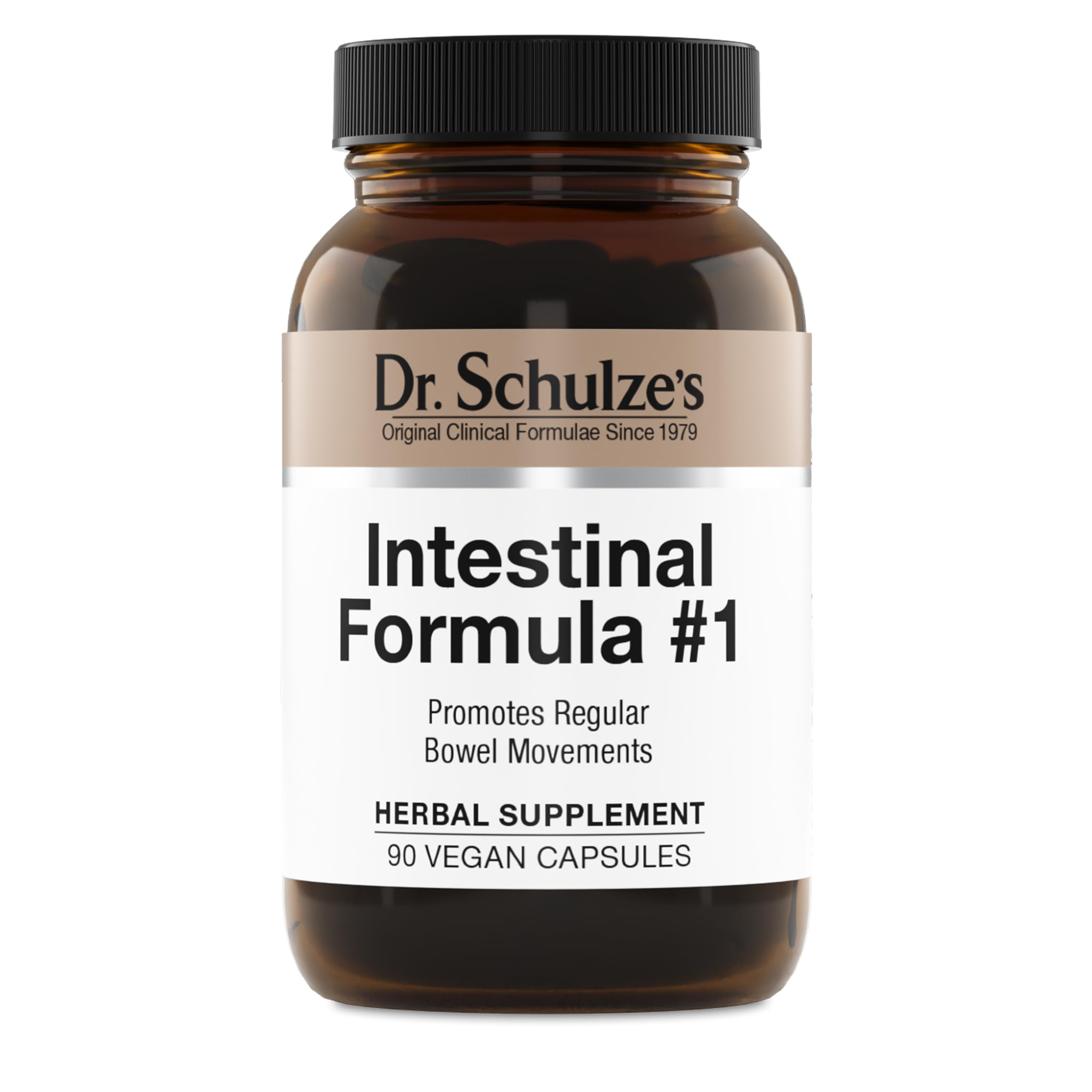 Dr. Schulze's Intestinal Formula #1 - Bowel Movement Supplement for Colon Health Support - Bloating & Constipation Relief- Intestinal Cleanse - All-Natural - Plant-Based - Vegan - 90 Count