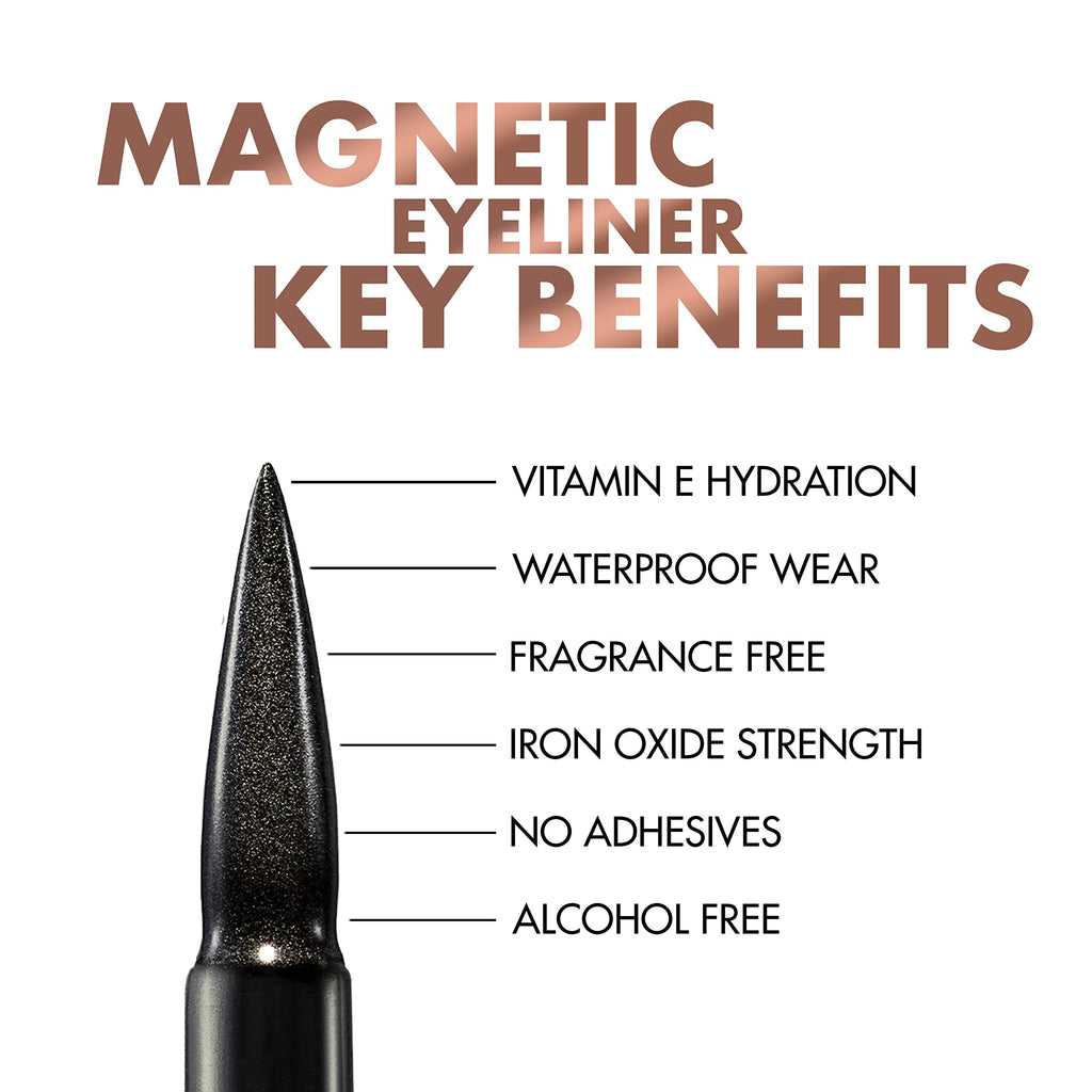 MoxieLash - Dramatic Kit - Liquid Magnetic Eyeliner, Three Sets of Premium Magnetic Lashes - Sassy, Money and Bossy Lash Sets - Up to 90 Wears - No Glue & Mess Free