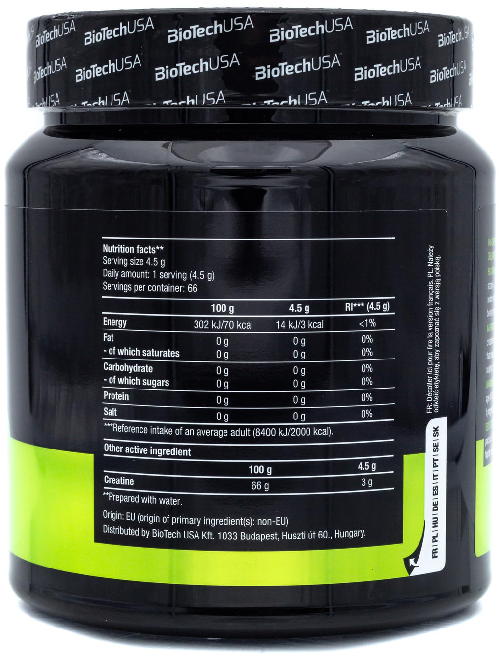 BioTechUSA Tri Creatine Malate | 4500mg Triple Creatine Compound | Gluten Free | for Enhanced Physical Performance in High-Intensity Workouts, 300g