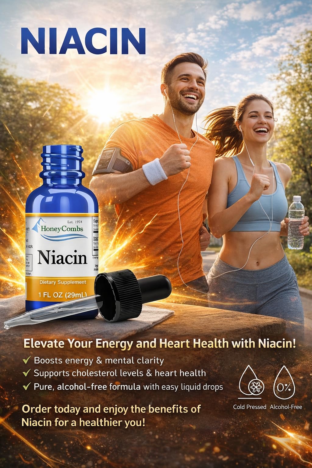 Vitamin B3 Niacin Liquid Drops 1 oz