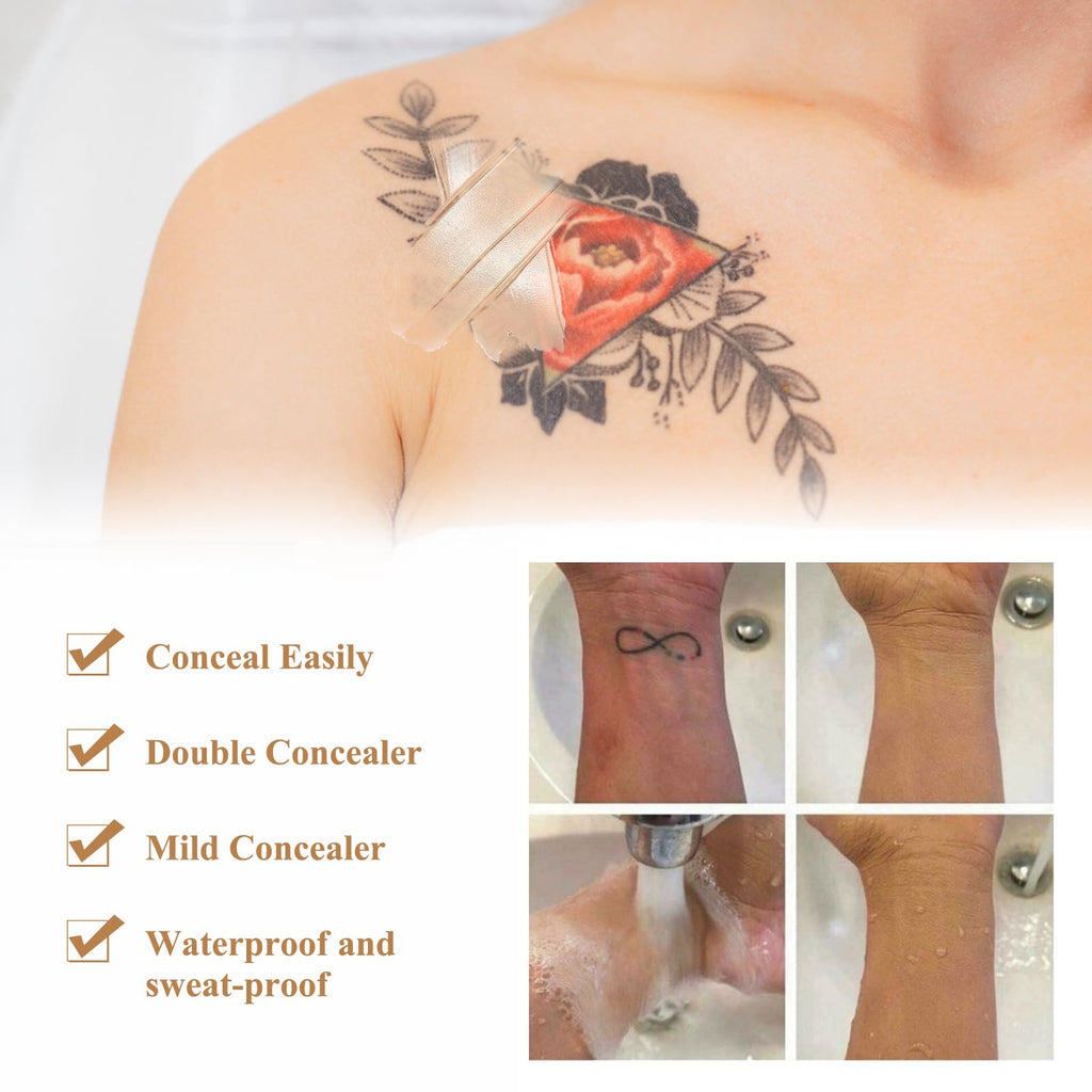 Tattoo Cover up Makeup Waterproof & Sweatproof Tattoo Concealer Full Coverage Body Concealer Hidden Spot Birthmarks Scars for Men and Women