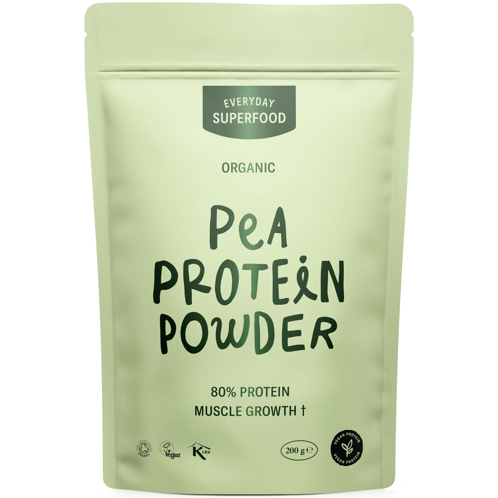 Everyday Superfood Organic Pea Protein Powder 190g | 84% Protein | Unflavoured | Lab-Tested for Heavy Metals | Pre-Workout & Post-Workout | Vegan & Kosher