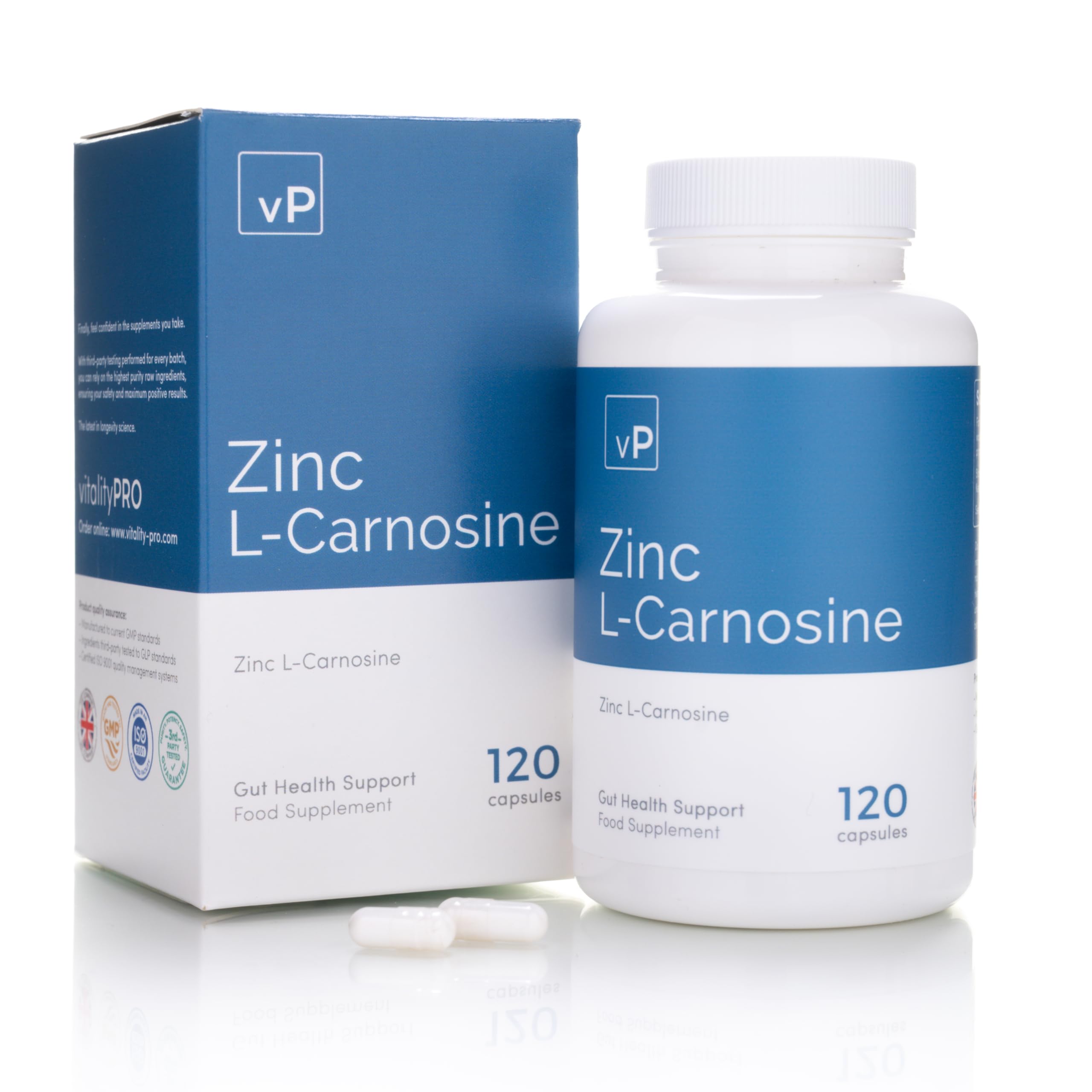 vP Vitality Pro Zinc L-Carnosine 37mg x 120 Capsules