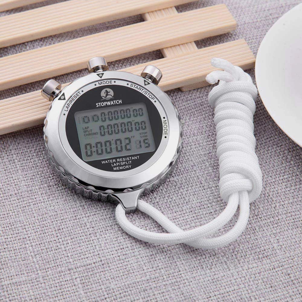 LAOPAO Metal Stopwatch Sports, 100 Pcs Memories 1/100 Seconds Precision
