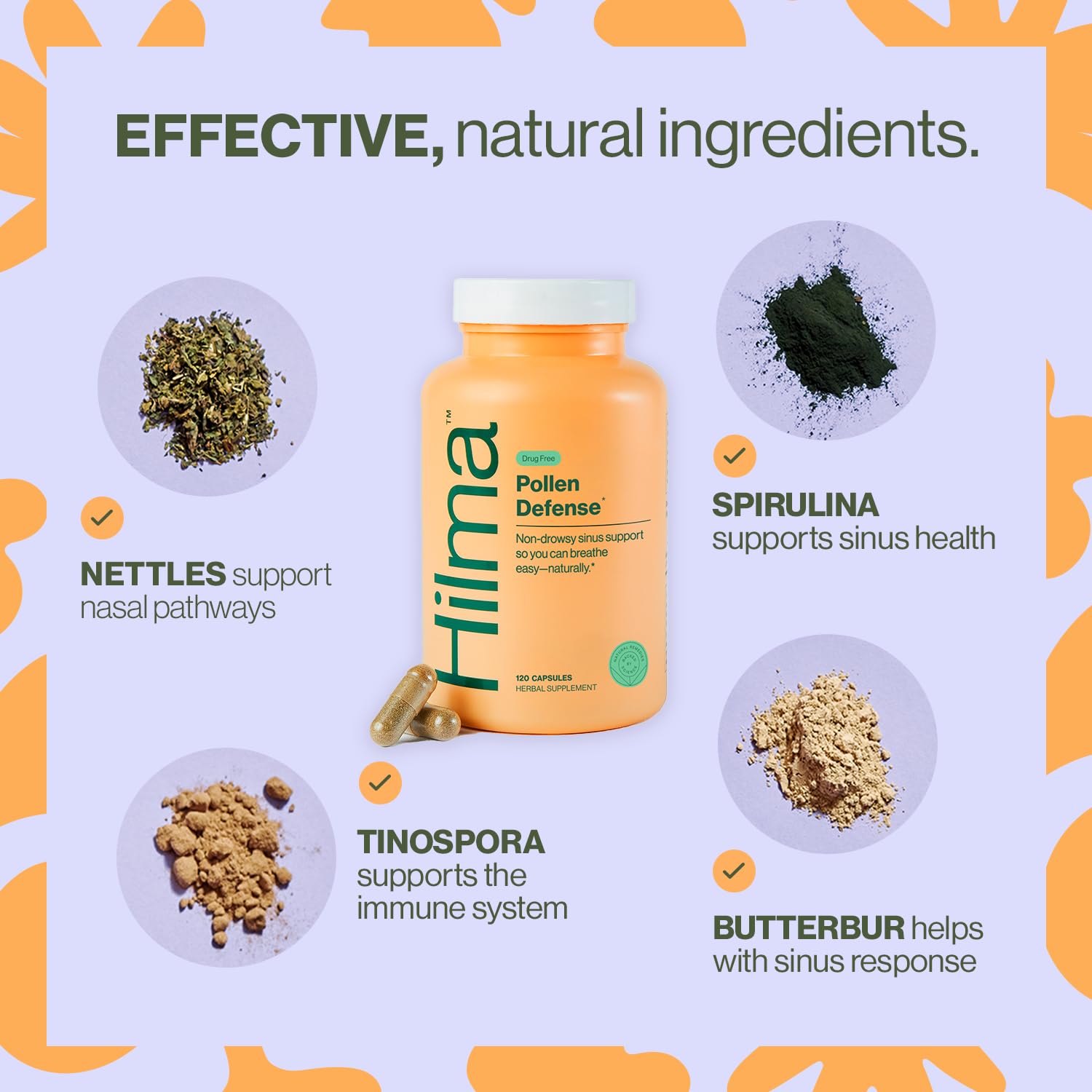 Hilma Natural Sinus Support, 120 Vegan Capsules