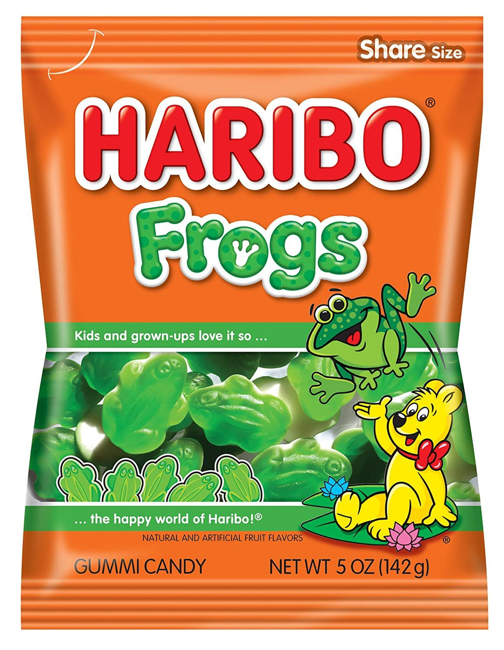 Haribo Frogs Gummies 12 Pack Case of 5oz Bags