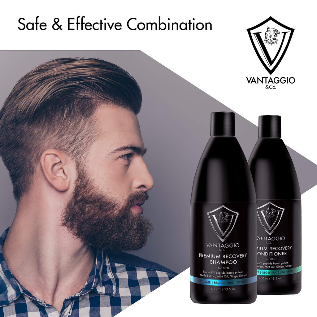 Vantaggio - Premium Shampoo & Conditioner Set – Stops Hair Loss – Boosts Hair Growth and Thickening – Procapil – DHT Blocker fights thinning and Alopecia