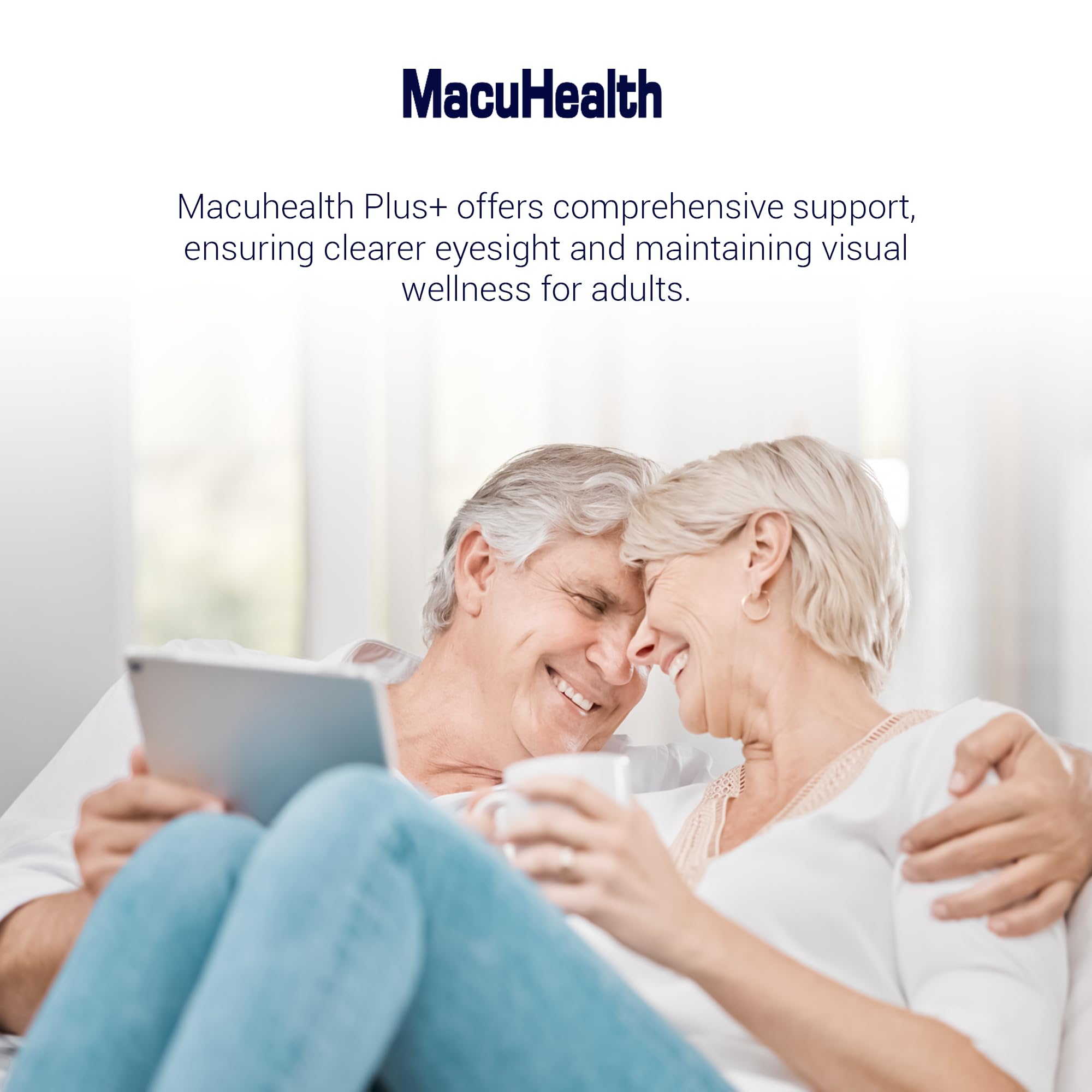 MacuHealth Plus+ Eye Vitamins Supplement for Adults - 90 Day Supply with Lutein, Zeaxanthin, and Meso-Zeaxanthin - Unflavored, Vitamin for Eyes