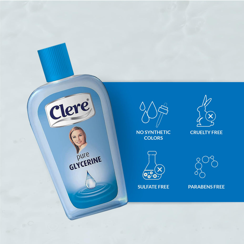 CLERE Pure Glycerine Liquid for Skin Moisturizing, Softening - 6.76 fl oz