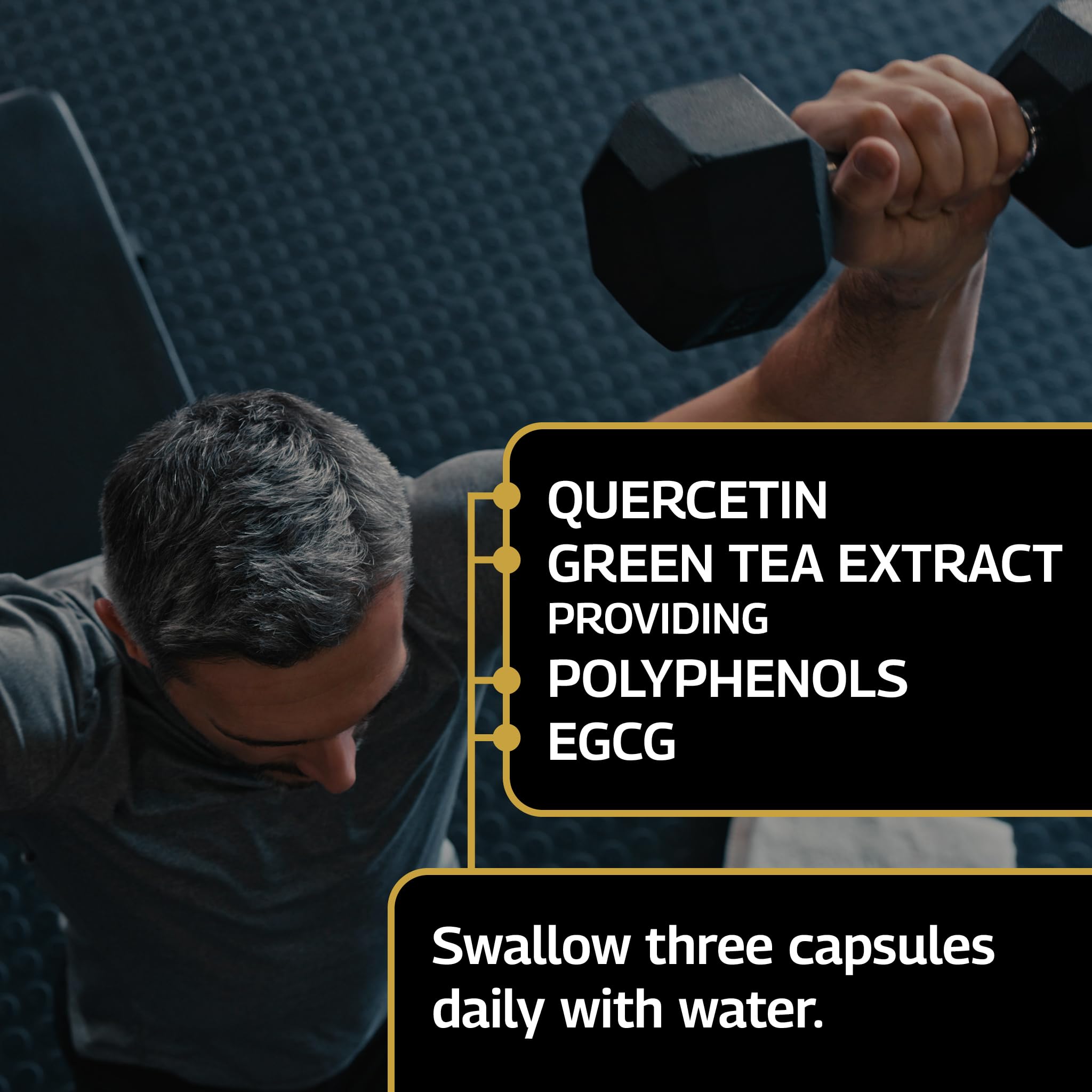 Healthspan Elite Quercetin 333mg with Green Tea | 90 Capsules | All Blacks Official Partner | 120 mg Green Tea to Aid Absorption | Additional Nutrition Protection | Informed Sport Accredited | Vegan