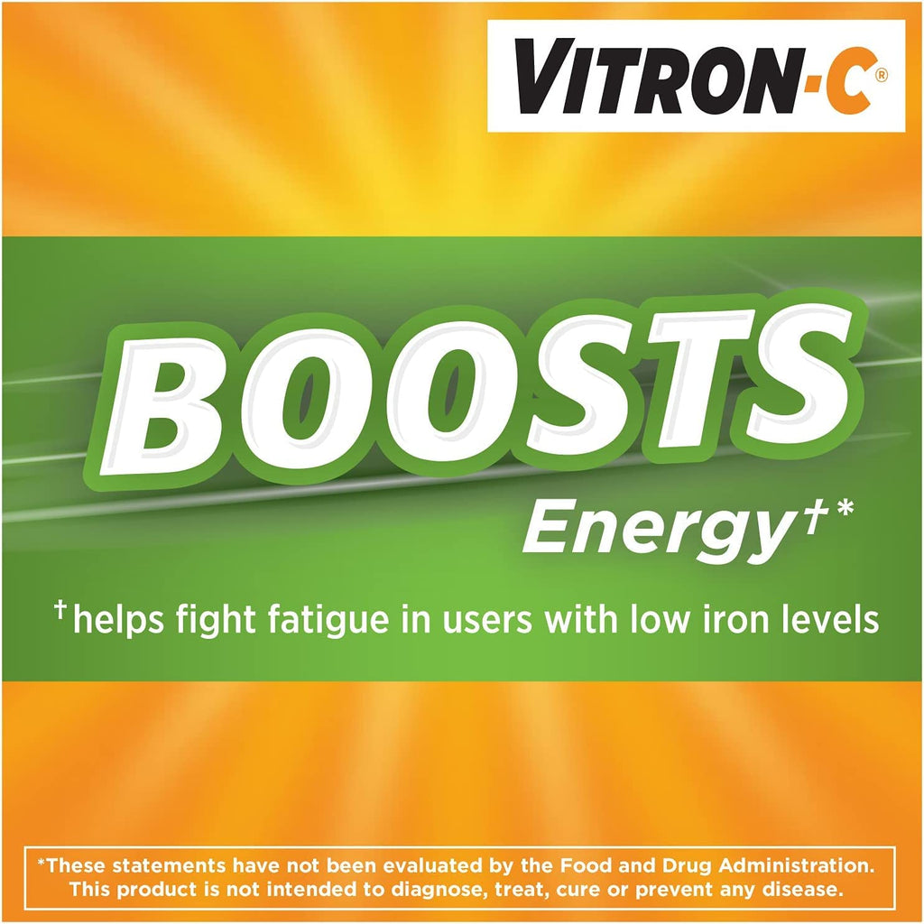 Vitron-C Iron Supplement Plus Vitamin C Coated Tablets 60 ct (5 Pack)