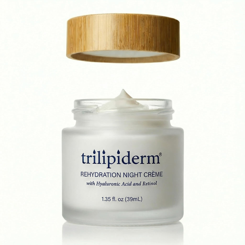 Trilipiderm Rehydration Night Crème W/Hyaluronic Acid, Vitamins A, C, E & Medyssinnian Lipid, Anti Aging Facial Night Cream Moisturizer for Face & Neck, Anti Wrinkle Cream for Men & Women, 1.7 Fl Oz