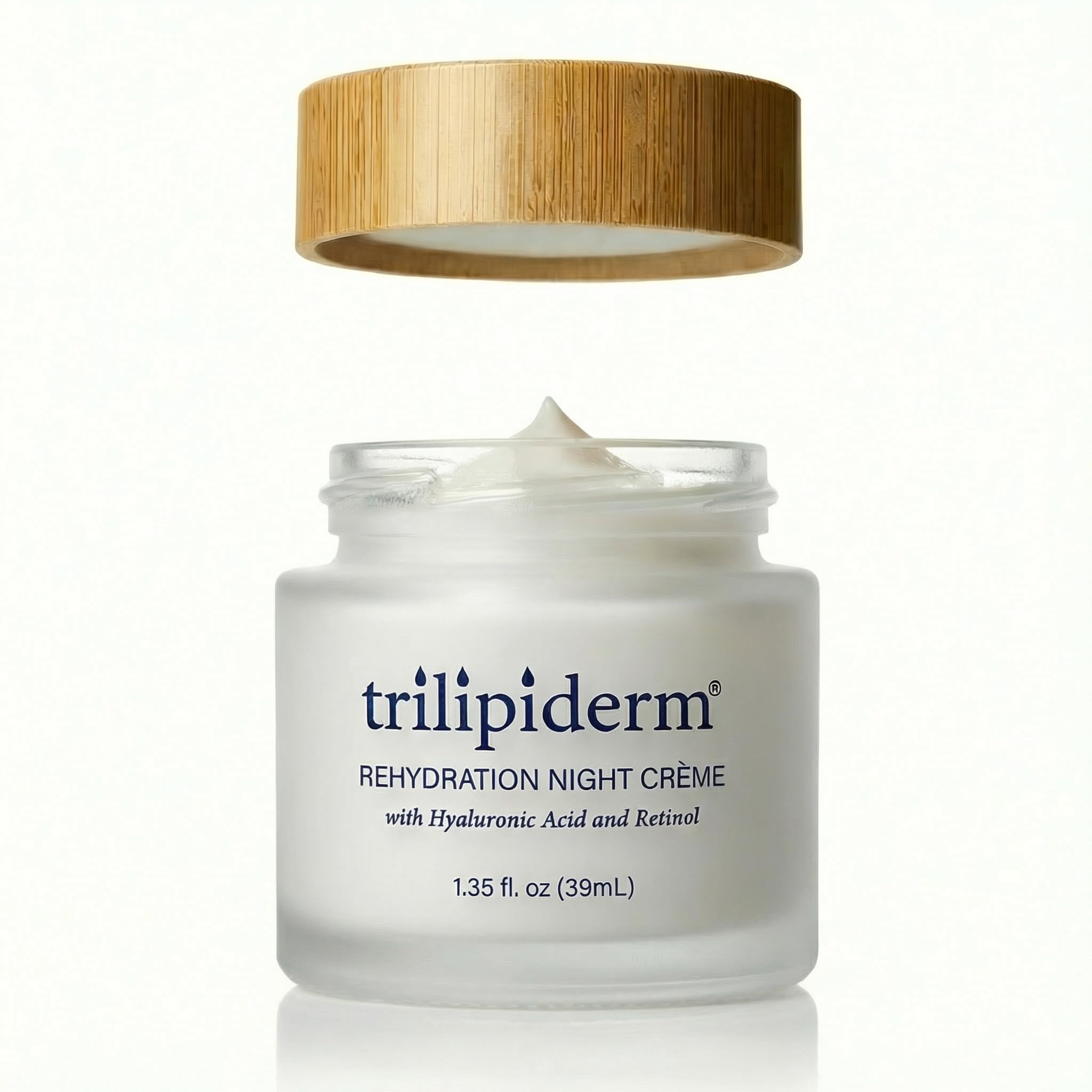 Trilipiderm Rehydration Night Crème W/Hyaluronic Acid, Vitamins A, C, E & Medyssinnian Lipid, Anti Aging Facial Night Cream Moisturizer for Face & Neck, Anti Wrinkle Cream for Men & Women, 1.7 Fl Oz
