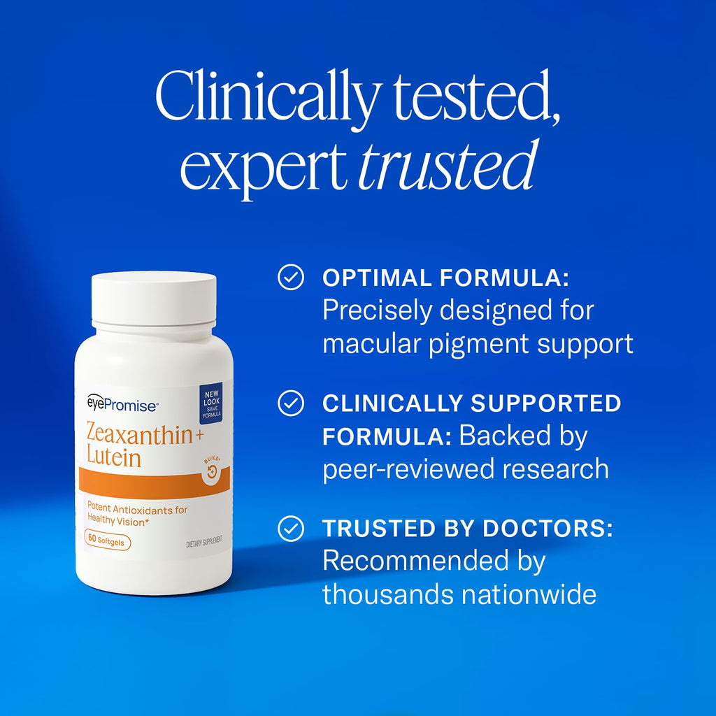 EyePromise Zeaxanthin + Lutein Eye Health Supplements, 60 Softgels