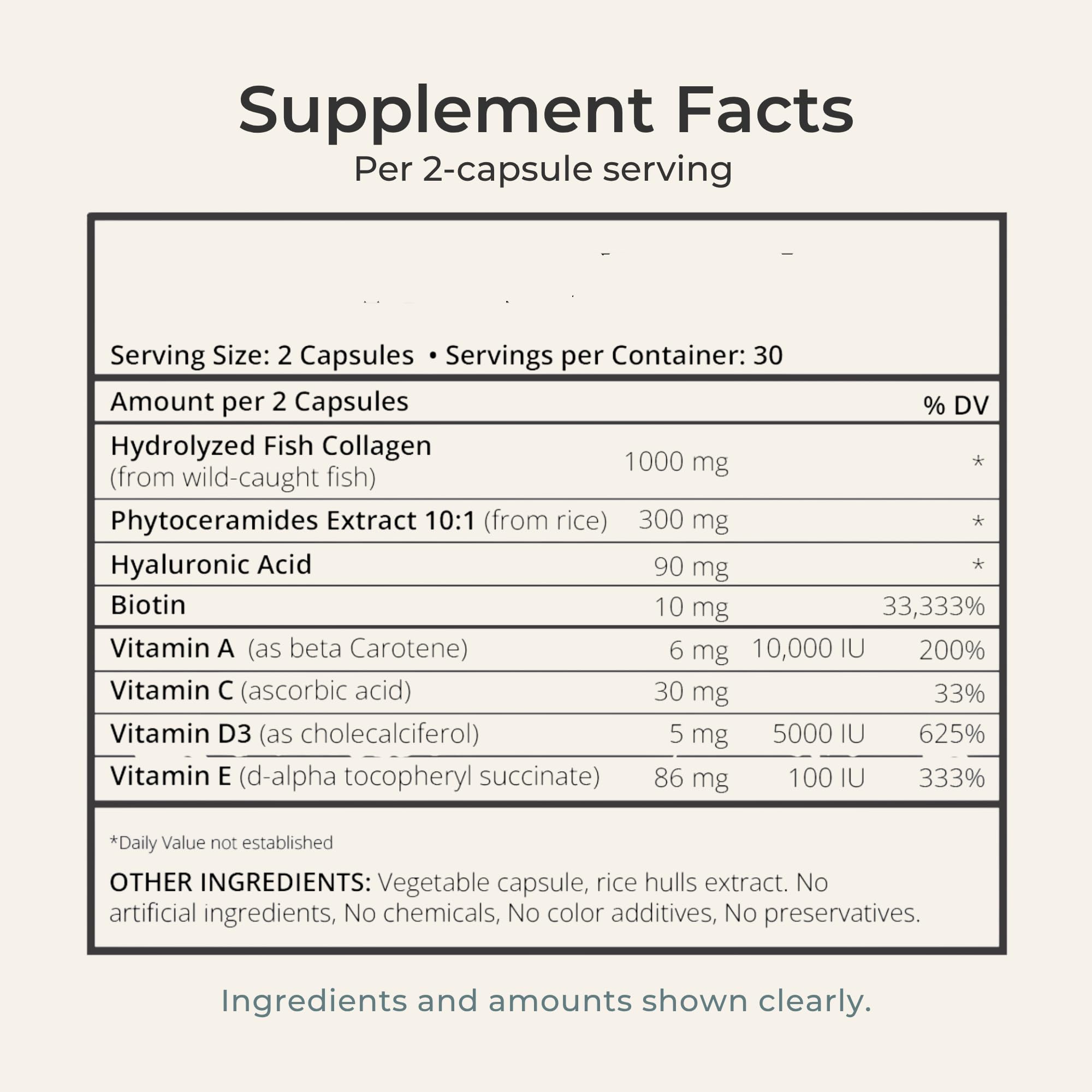 Zi-Collagen Marine Collagen Capsules for Skin, Hair & Nails