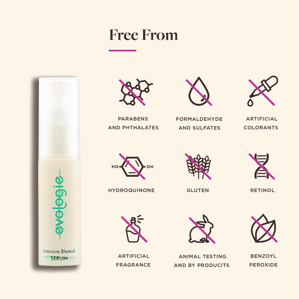 Evologie Intensive Blemish Serum for Face – Gentle Hydrating Acne Serum with Salicylic Acid & Hyaluronic Acid, Helps Reduce Breakouts & Post-Acne Marks, Safe for Sensitive Skin, 0.5 oz