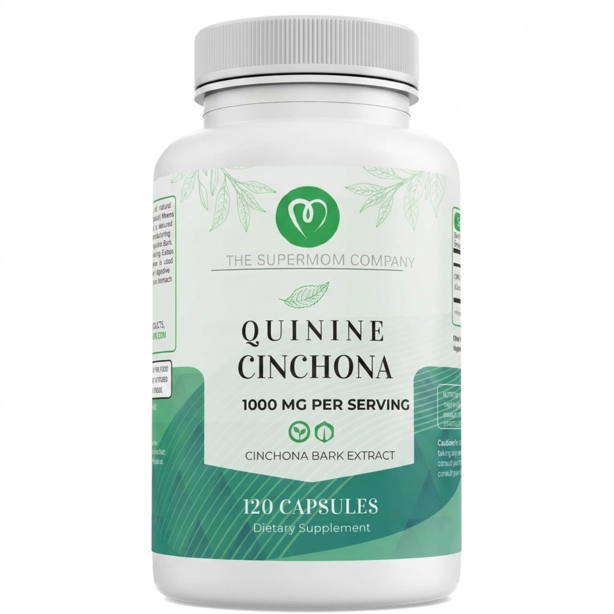 The Supermom Company Quinine Cinchona Bark Extract 1000 mg – Herbal Supplement for Muscle & Leg Cramp Relief, Digestive Support & Immune Health – 120 Capsules, Non-GMO, Made in USA