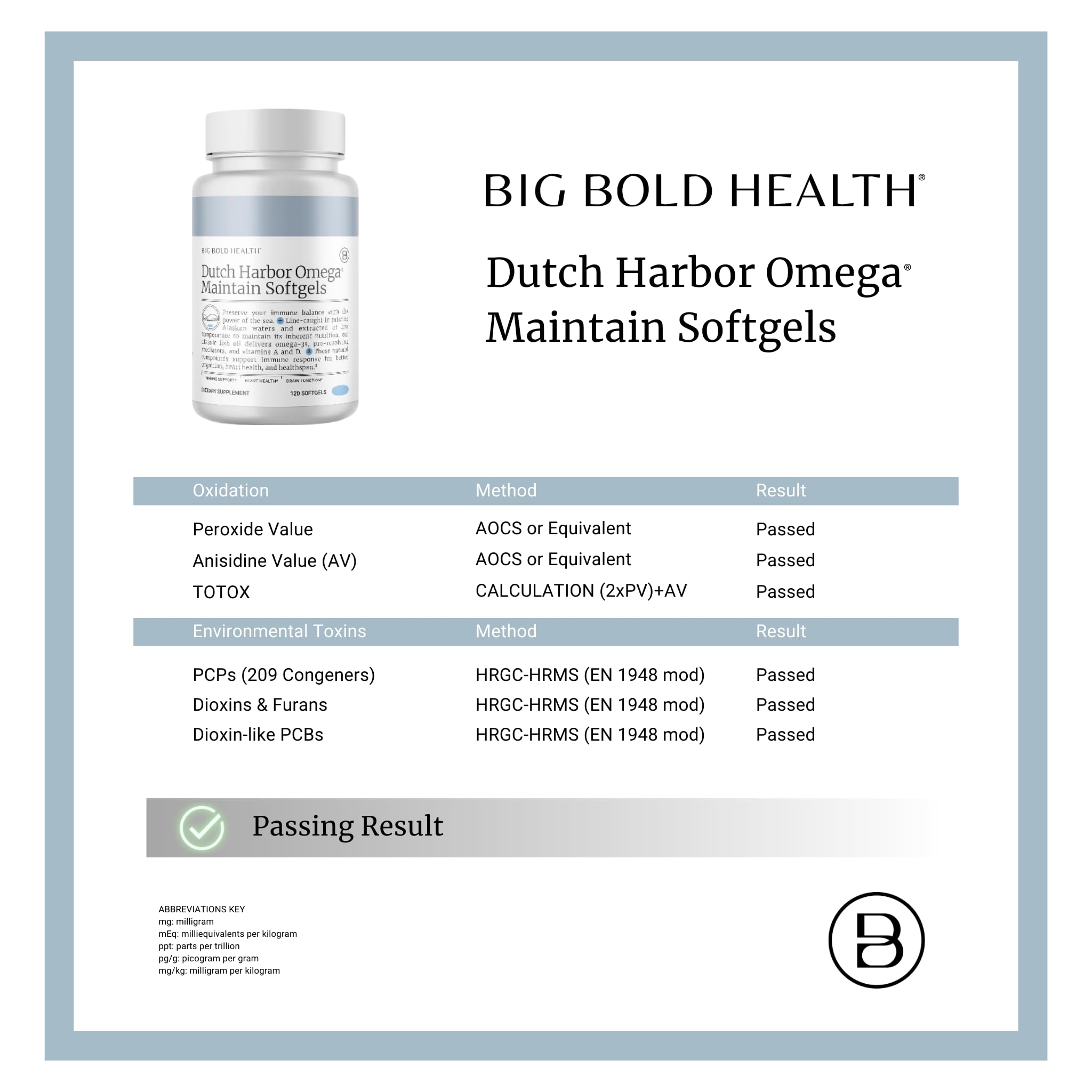 BIG BOLD HEALTH Dutch Harbor Omega Maintain Softgels - Premium Alaskan Cod Liver Oil (120 Count) - Sustainably Sourced Omega-3 Supplement with EPA, DHA, DPA - Natural Vitamins A & D - MSC Certified