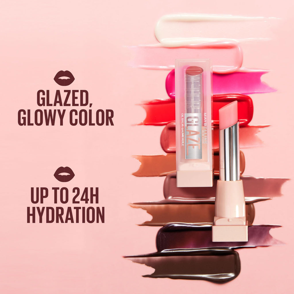 Maybelline Lip Oil Lifter Glaze, Hydrating Lip Balm Shade: Rose Bite