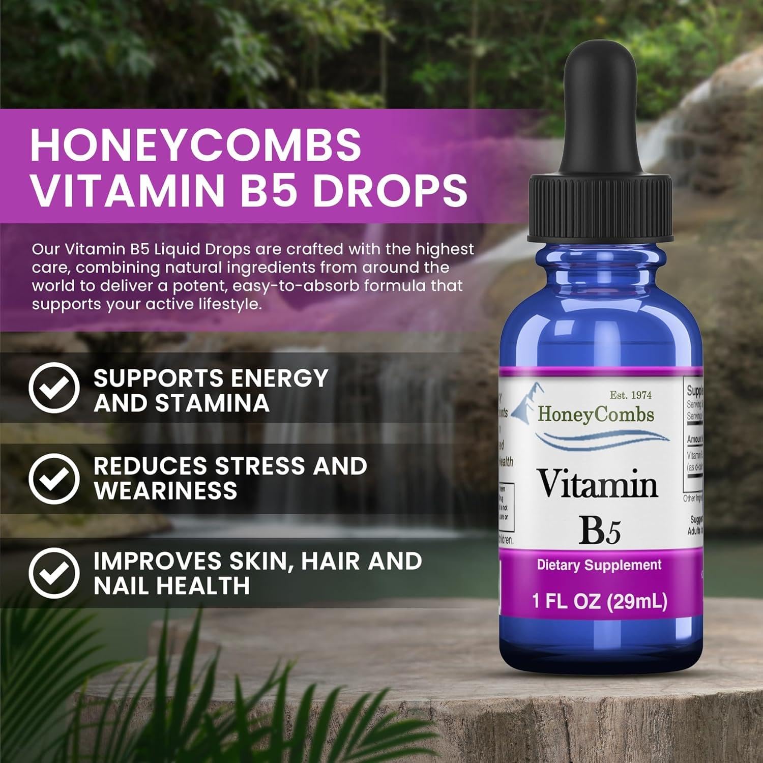 Vitamin B5 Liquid Drops Pantothenic Acid, 1oz
