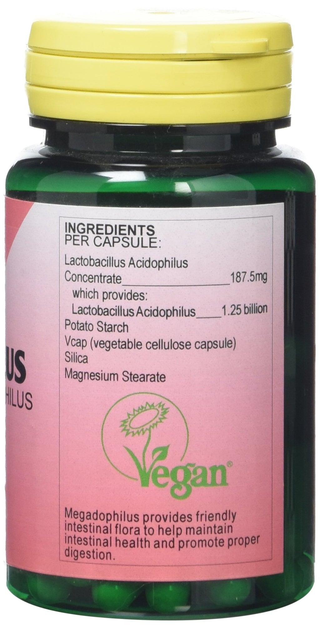 Health Plus Megadophilus 1 Billion + Probiotic Digestive Health Supplement - 60 Capsules