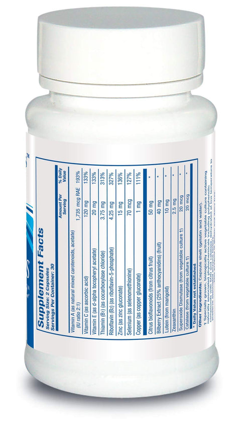 BIOTICS RESEARCH Optic Plus Eye Vitamin & Mineral Support Supplement with Lutein and Zeaxanthin, Healthy Retinal Tissue and Vision 60 Capsules