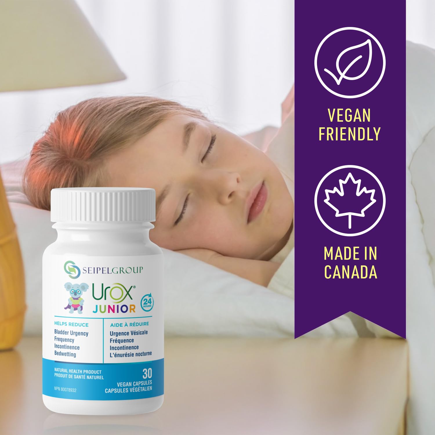 UROX Junior Natural Bladder Control - Nocturnal Enuresis or Bedwetting Supplements. Supports Bladder Control, Reduces Urinary Frequency, and Bladder Accidents for Kids, 30 Vegetarian Capsules (30)