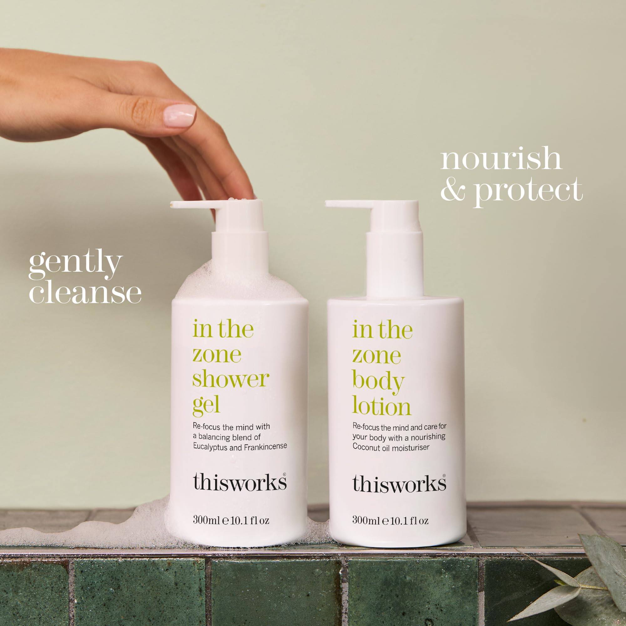 THISWORKS In The Zone Body Lotion 300ml – Hydrating Aromatherapy Body & Hand Lotion with Eucalyptus & Essential Oils, Lightweight Moisturizer for Dry Skin