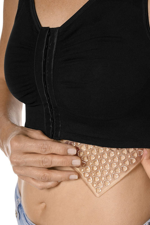 Amoena Lymph Flow Silicone Pressure Pad - Compression Pad - Supports/Stimulates Lymp Flow - 100 x 110 mm – one Size, 2 Pack Clear