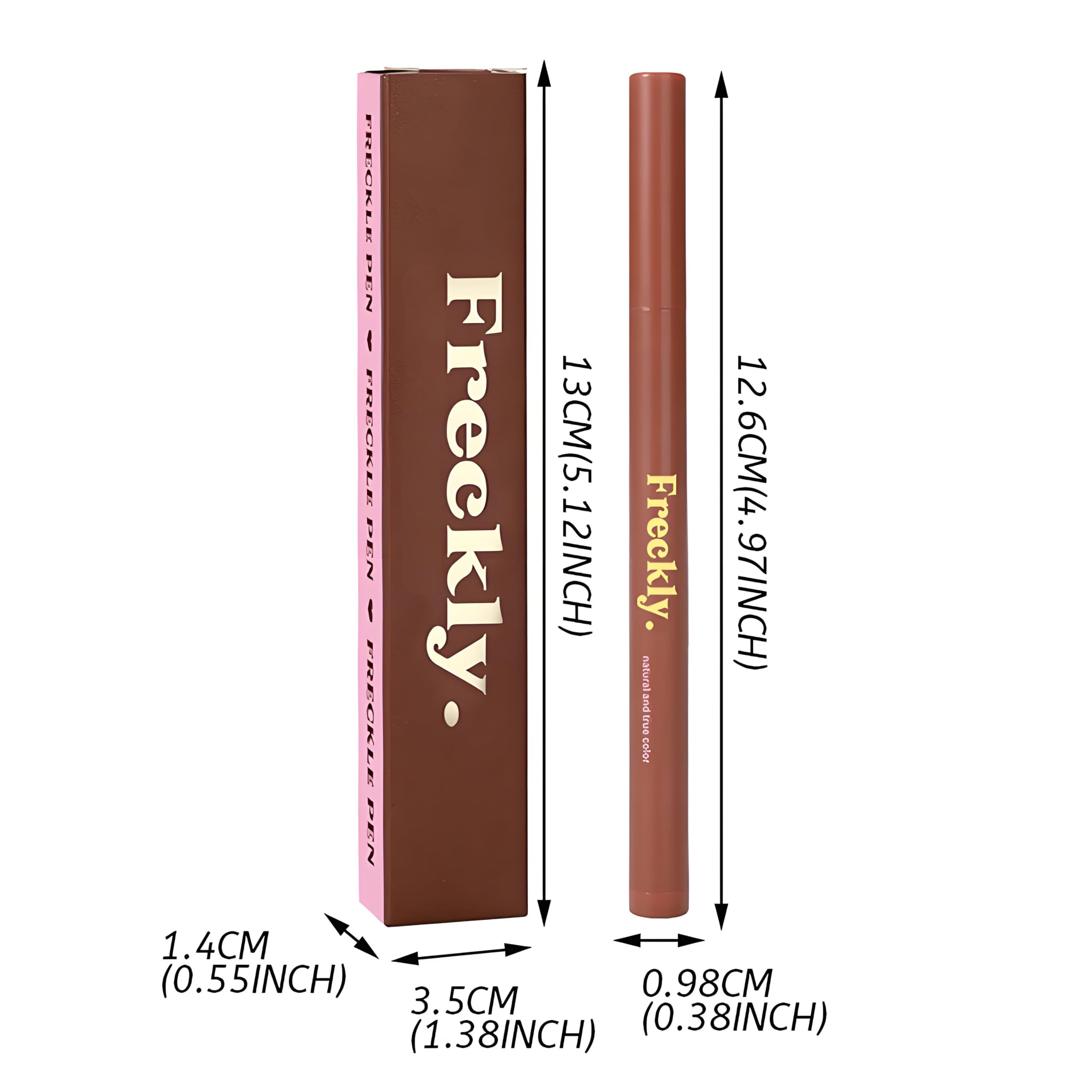 Felt Tip Freckle Pen – Waterproof, Long-Lasting Faux Freckles for a Natural Look – Quick-Dry, Skin-Friendly Freckle Stamp (#Dark Brown)