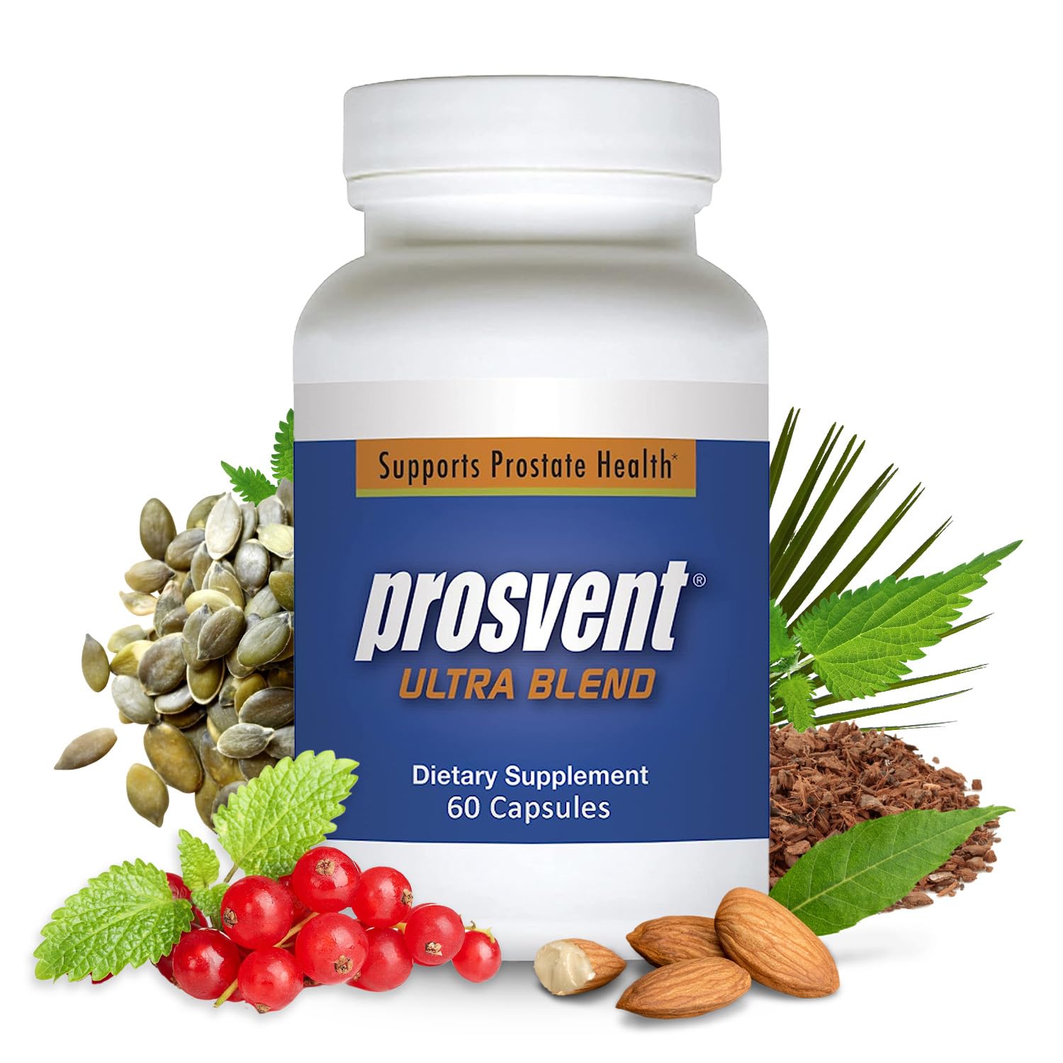 Prosvent Advanced Prostate Support Ultra - Natural Supplement with Saw Palmetto, Pygeum, Lycopene, Stinging Nettle, Beta Sitosterol, Cranberry and More to Ease Urinary Frequency & Urgency (60 Count)