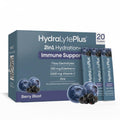 Hydralyte Electrolytes Plus Immunity, Elderberry - Low Sugar Rapid Rehydration Powder - Lightly Sparkling Electrolyte Powder Packets with 1,000mg Vitamin C and 300 mg Elderberry (8oz Serve, 20 Count)