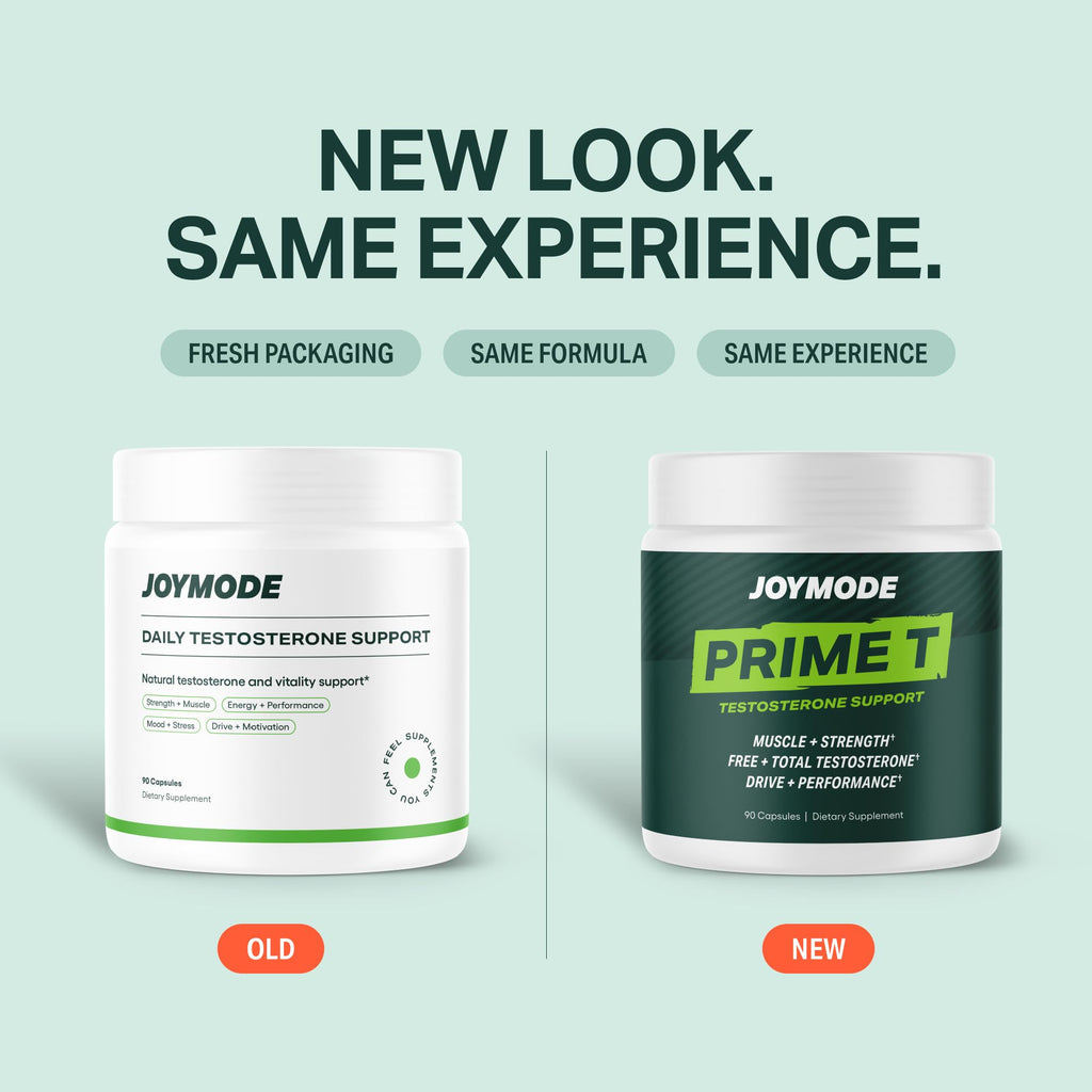 JOYMODE Testosterone Booster for Men for Energy, Strength & Vitality – Premium Testosterone Supplement with KSM-66 Ashwagandha, DIM, Zinc, Magnesium & Boron – 90 Capsules