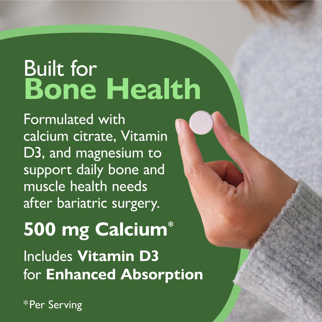 Celebrate Vitamins Calcium Plus - 500mg Calcium Citrate, 333 IU Vitamin D3 & 34mg Magnesium for Post Bariatric Surgery - Gluten-Free & Sugar-Free - Mixed Fruit, 270 Chewable Tablets