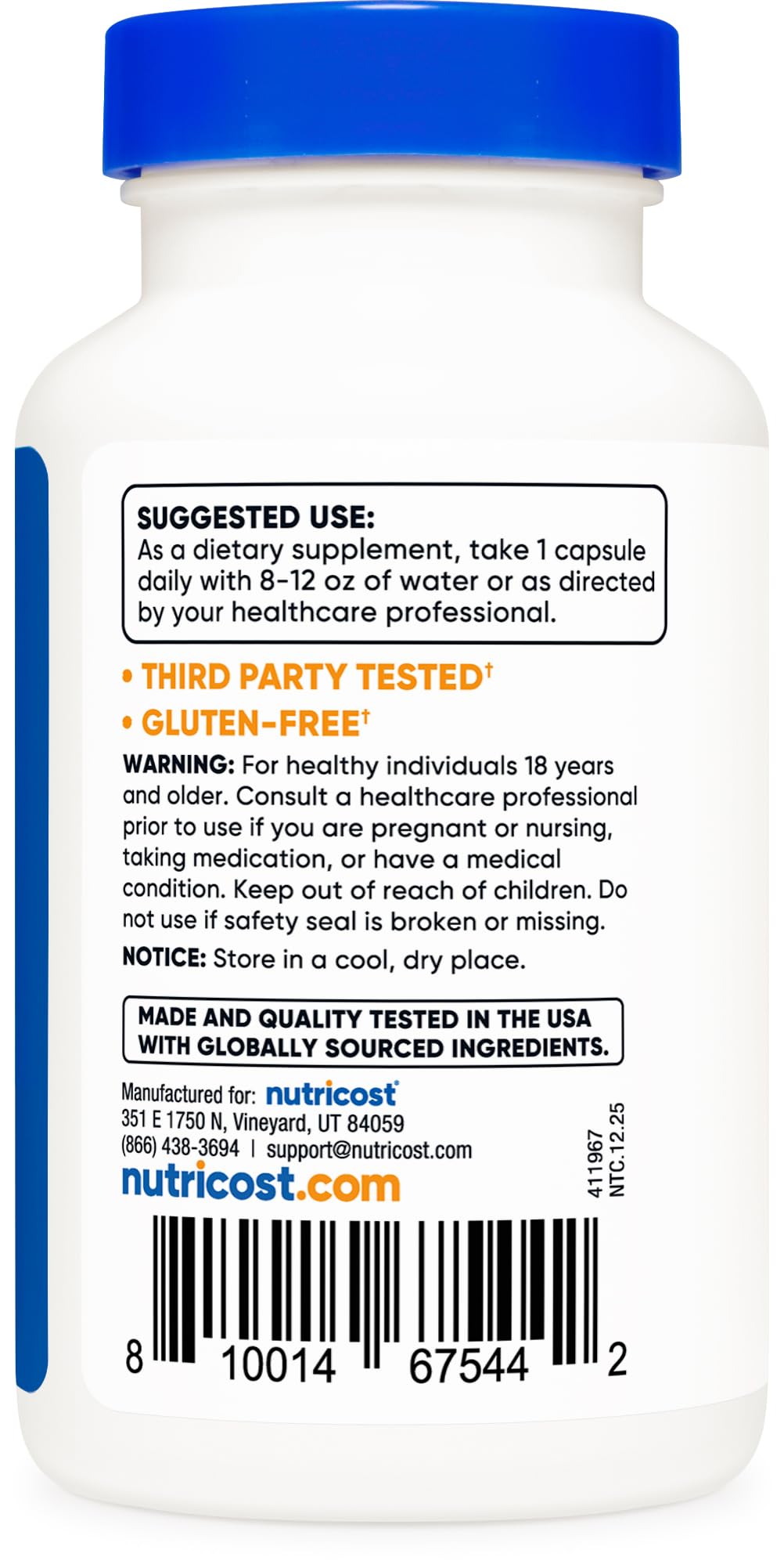 Nutricost Vitamin B2 (Riboflavin) 400mg, 120 Capsules (2 Bottles)