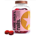 Starpowa Hair Skin and Nails Vitamins - Vitamin Gummies for Growth, Strength & Radiance - Packed with Biotin, Zinc, Vitamins A, C, D, E, B12 & Aloe Vera - Plant-Based, Gluten-Free - Berry, 60 Chews