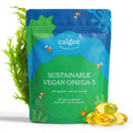 Calgee Algae Omega 3 Supplement, 450mg DHA & EPA, Carrageenan-Free & Sorbitol-Free, Vegan Softgels, Third-Party Tested, Plant-Based Fish Oil Alternative, Non-GMO, 60 Count