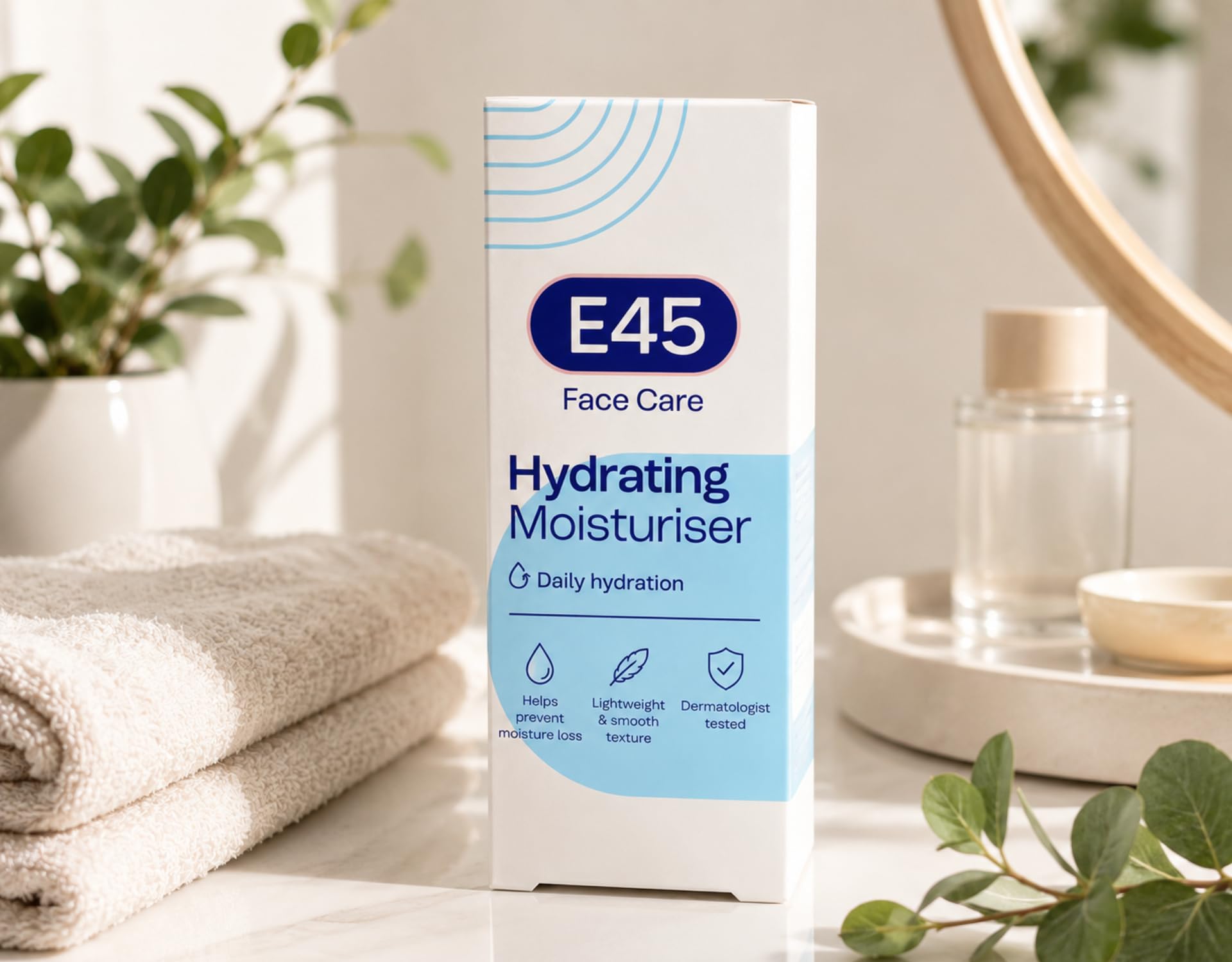 – Face Cream for Long-Lasting Moisturisation – E45 Cream for Dry and Sensitive Skin – Dermatitis and Eczema Cream – Fast-Absorbing and Non-Greasy Formula - Dermatologically Tested