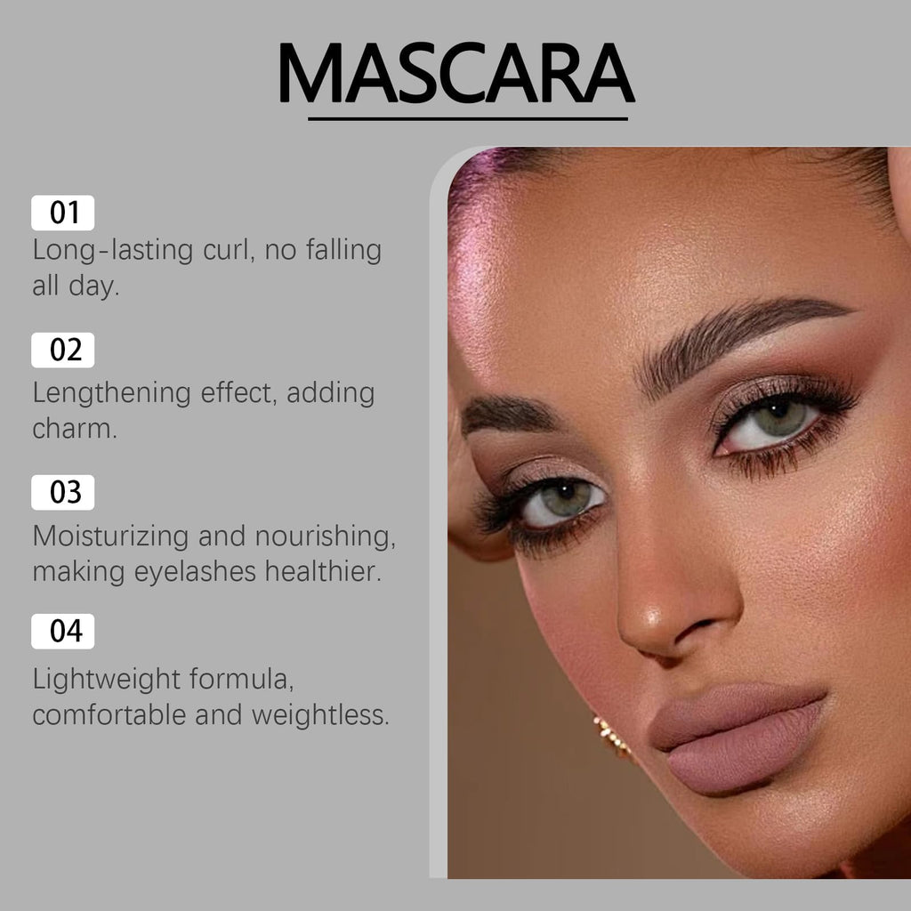 VOLUME Super False Lash Effect Waterproof Mascara - Jet-Black Volumising Lengthening Formula With Spiral Brush In Vibrant Yellow Tube For Clump-Free Smudge-Proof Daily Wear