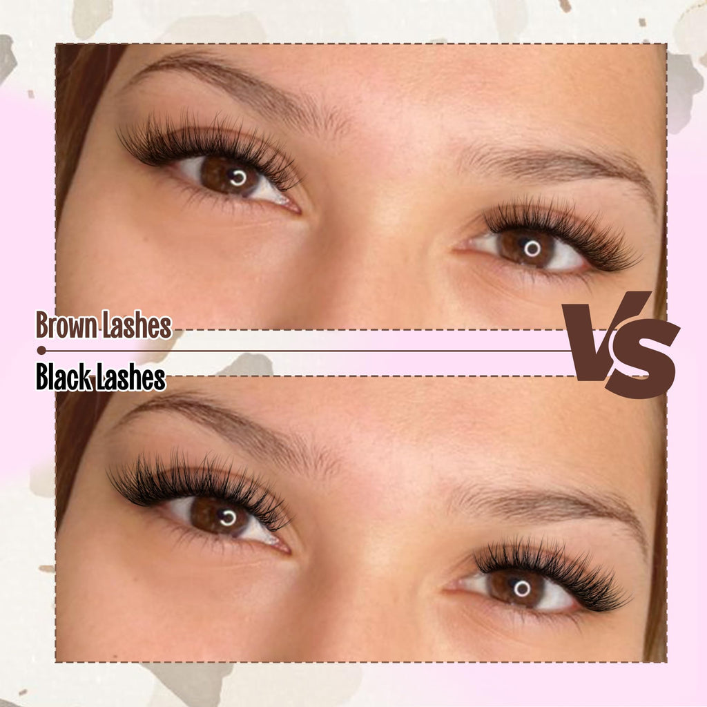Brown Lash Clusters Kit Dark Brown Eyelash Clusters Gently Fluffy Individual Lashes Kit Natural DIY Lash Extensions Kit Brown Cluster Eyelash Extensions Kit with Lash Bond and Seal, Remover, Tweezers