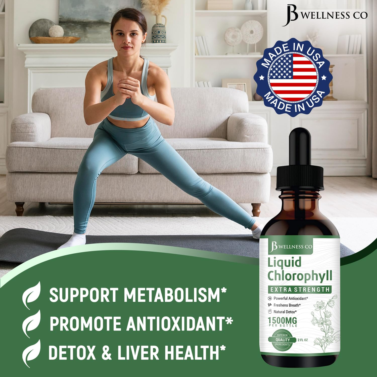 [2-Pack] Liquid Chlorophyll Drops - All-Natural Concentrate – Immune System Support, Energy Booster, and Digestion – from Mulberry Leaves - 240 Servings - [2-Pack]