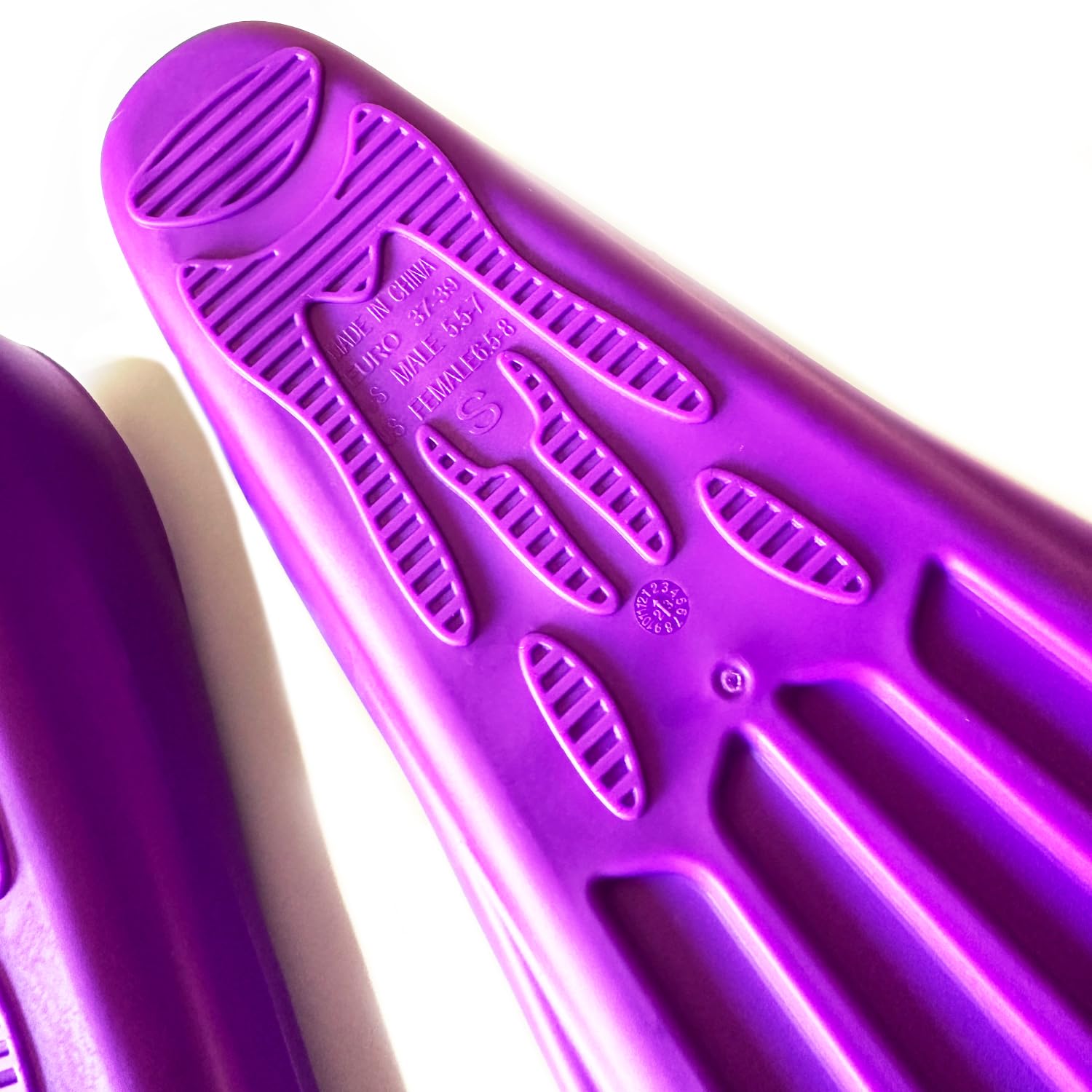 Swimz Missile Short Blade Swim Training Fins - Purple (M (UK 6.5 - 7.5) Euro 40/42)