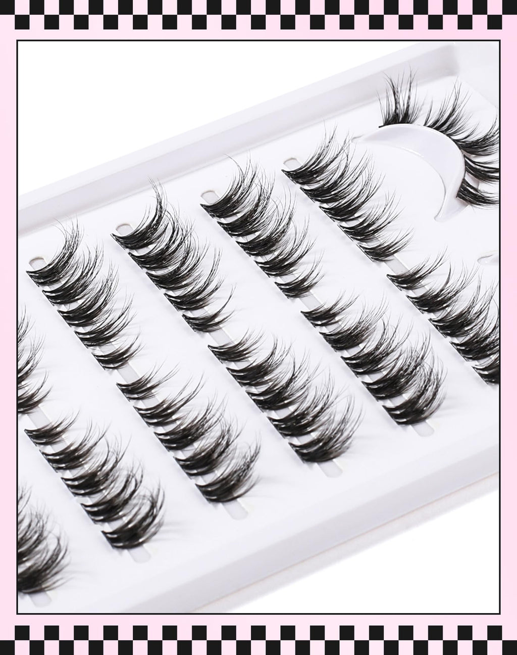 Lash Clusters 7 Pairs Cluster Lashes Natural Look DIY Lash Extension Lashes That Look Like Extensions Wispy Lashes Fluffy Eyelash Clusters Thin Band & Soft