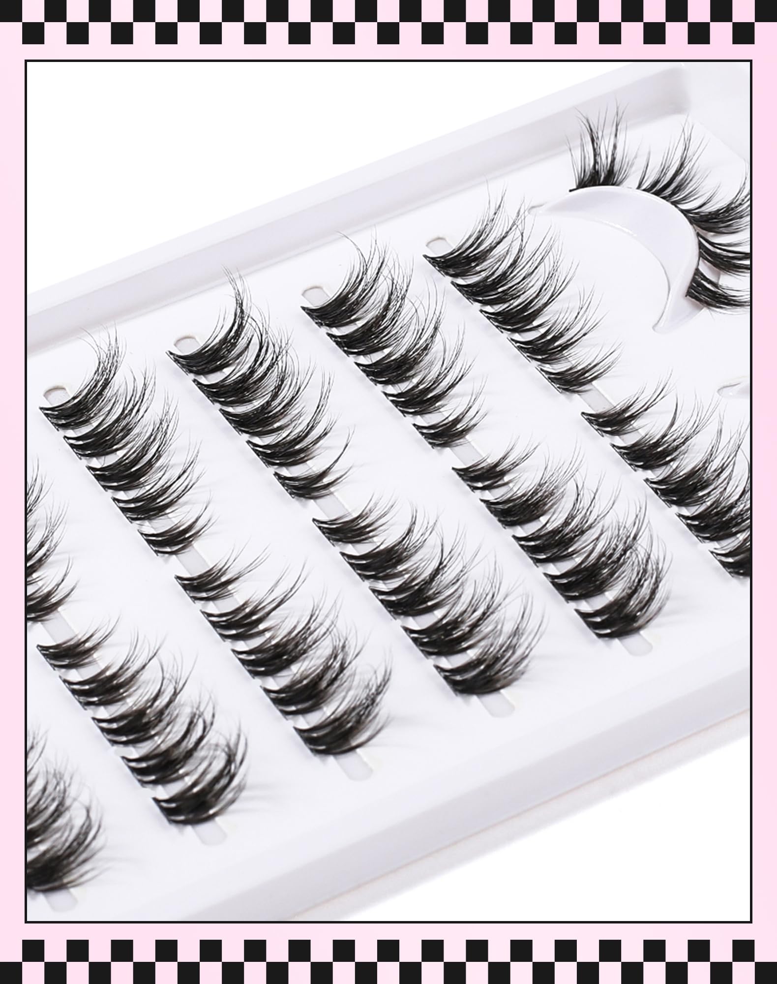 Lash Clusters 7 Pairs Cluster Lashes Natural Look DIY Lash Extension Lashes That Look Like Extensions Wispy Lashes Fluffy Eyelash Clusters Thin Band & Soft
